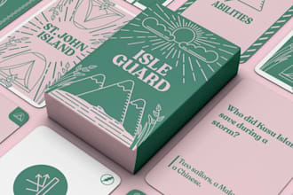 design flash card design kids learning educational card game memory mockup box