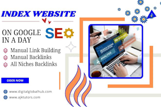 index your website and manual backlinks on google in a day