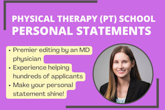 edit your personal statement for physical therapy school
