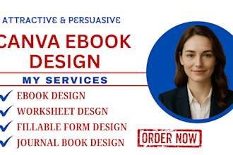 design ebook workbook worksheet fillable form magazine journal one pager canva