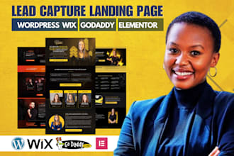 design lead capture page, one page website, sales funnel and landing page design