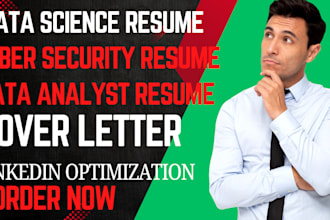 write data science resume, data analyst, cyber security, business analyst resume