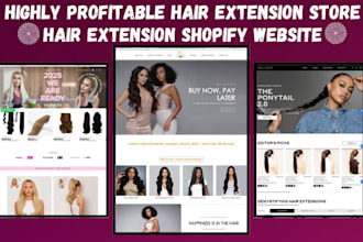 7figure hair extension shopify store hair extension website hair extension store