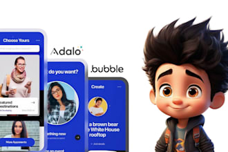 develop bubble io adalo website buildfire mobile  web app saas mvp expert coach