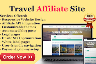 create automated travel affiliate marketing websites with autoblog to make money