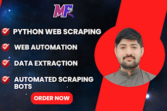 do python web scraping, website scraping and data extraction