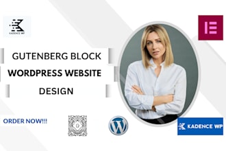 build a fast wordpress website with kadence gutenberg blocks,spectra, elementor