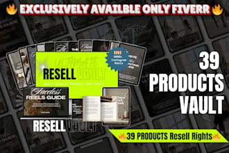 give you 39 faceless marketing guides with master resell right