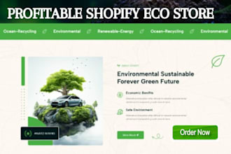 design eco friendly shopify store vegan grocery store website  dropshipping