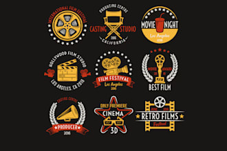 design dj music rock band radio entertainment logo in 24 h