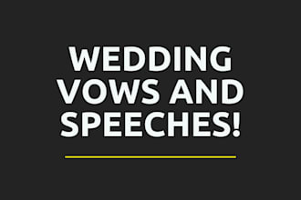 write your wedding vows or speech