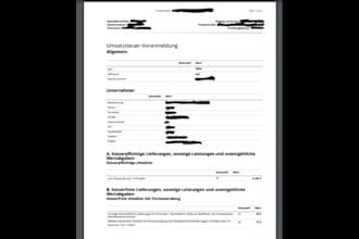 do german bookkeeping, income tax, vat, corporate tax return filings via elster