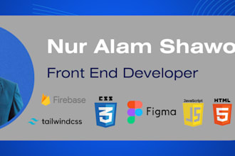 build website in react js, firebase authentication and website design