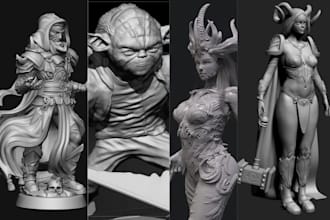 3d design character modeling 3d sculpting miniature stl file figure 3d printing
