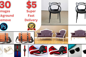 do image editing, background removal or transparent or white fast delivery