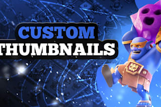 create your thumbnail for your clash of clans videos
