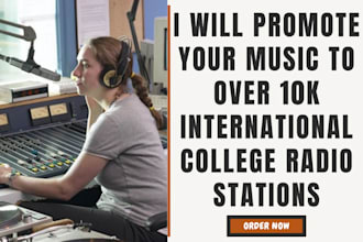 promote and send your song to 10k US UK international college radio stations