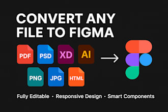 convert pdf, jpg, png, canva and image to figma design