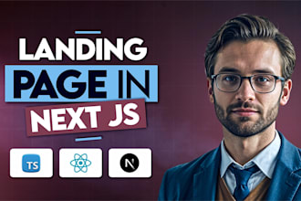 build a modern next js landing page or next js website