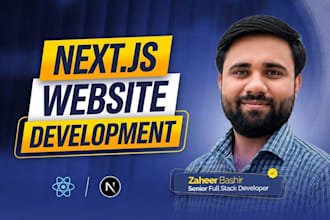 build a modern next js landing page or next js website