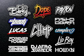 design edm, rap, band, or dj logo