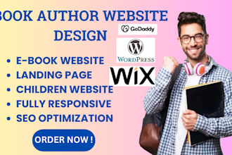 design author website, ebook website, book author website, ebook landing page