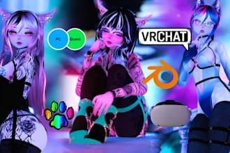 design custom vrchat avatar commission furry anime vrc model