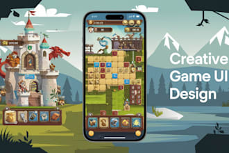 creative design 2d UI icon hud game item button, reskin your unity game graphics