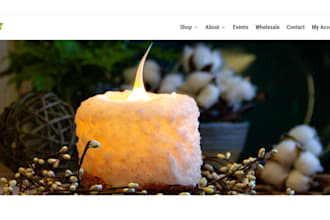 design candle shopify store aromatherapy store scented candle wax candle website