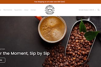design coffee shopify store coffee store coffee beans store coffee website
