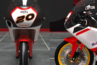 develop amazing motorbike racing game, motorcycle, racing game in unity