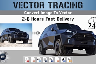 do vector tracing, recreate, redraw, convert logo and image to vector