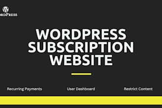 build wordpress subscription website