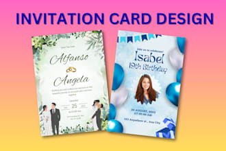 create birthday, wedding and greeting invitation card design