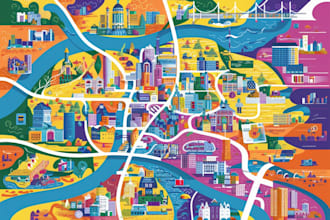 draw vector map in illustrator