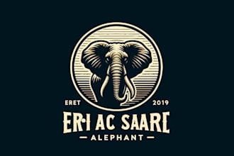 give a high quality african safari elephant mascot logo  new concept in 1 day