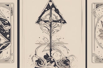 great minimalist tattoo design and tarot card