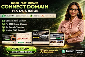 fix, connect domain to any web hosting, shopify, squarespace or dns optimizing