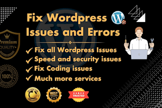 fix wordpress issues, errors, or woocommerce bugs quickly