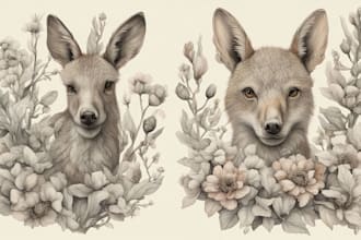 draw animal and botanical illustrations