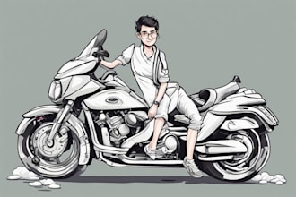 draw awesome cartoon portrait vector art