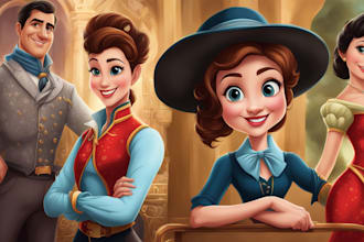 draw your portrait in disney style