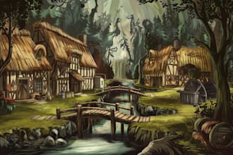 make environment concept art for you game