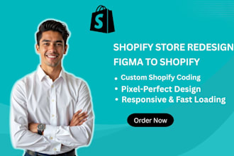 redesign your shopify store or convert figma to shopify by shopify coding