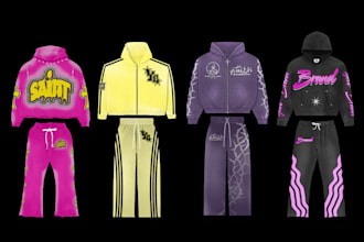 design a set y2k streetwear for your clothing brand