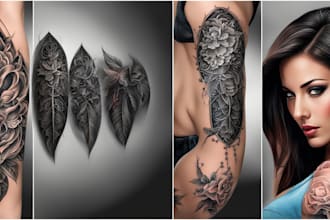 create professional realistic tattoo design