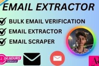 do web scraping, email extraction, data mining and email verification