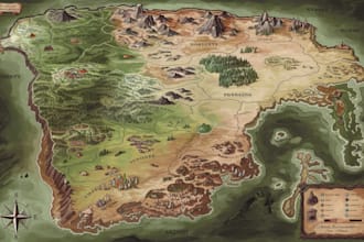 create a high quality fantasy map