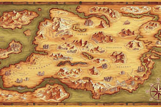 create a high quality digital fantasy map, sci fi map and dnd map