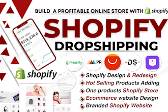 build shopify dropshipping store, online store, shopify website development